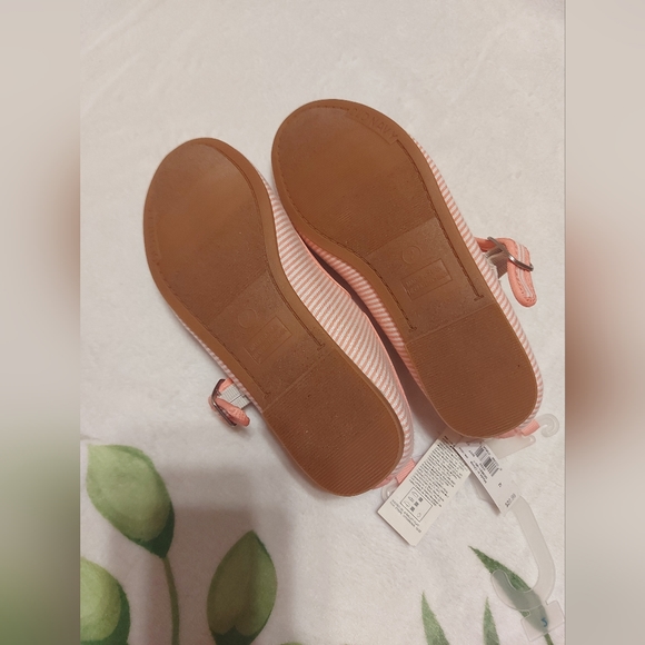 Striped Canvas Ballet Flat Shoes for Girls pink NWT - Picture 4 of 4